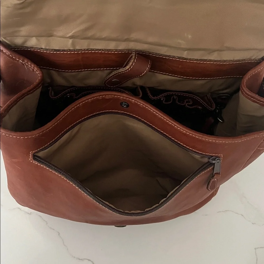 Korchmar Vintage Leather Messenger Bag Briefcase